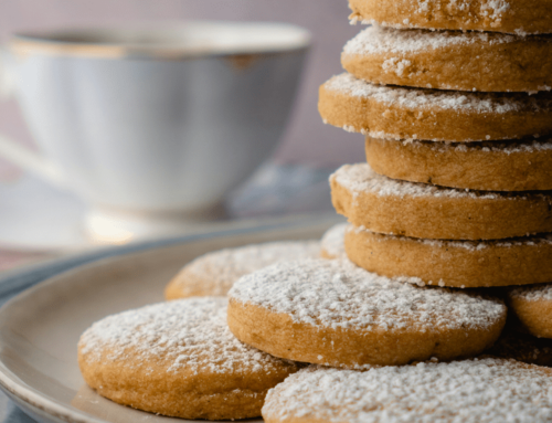 Stem Ginger Shortbread, dipped in Dark Chocolate